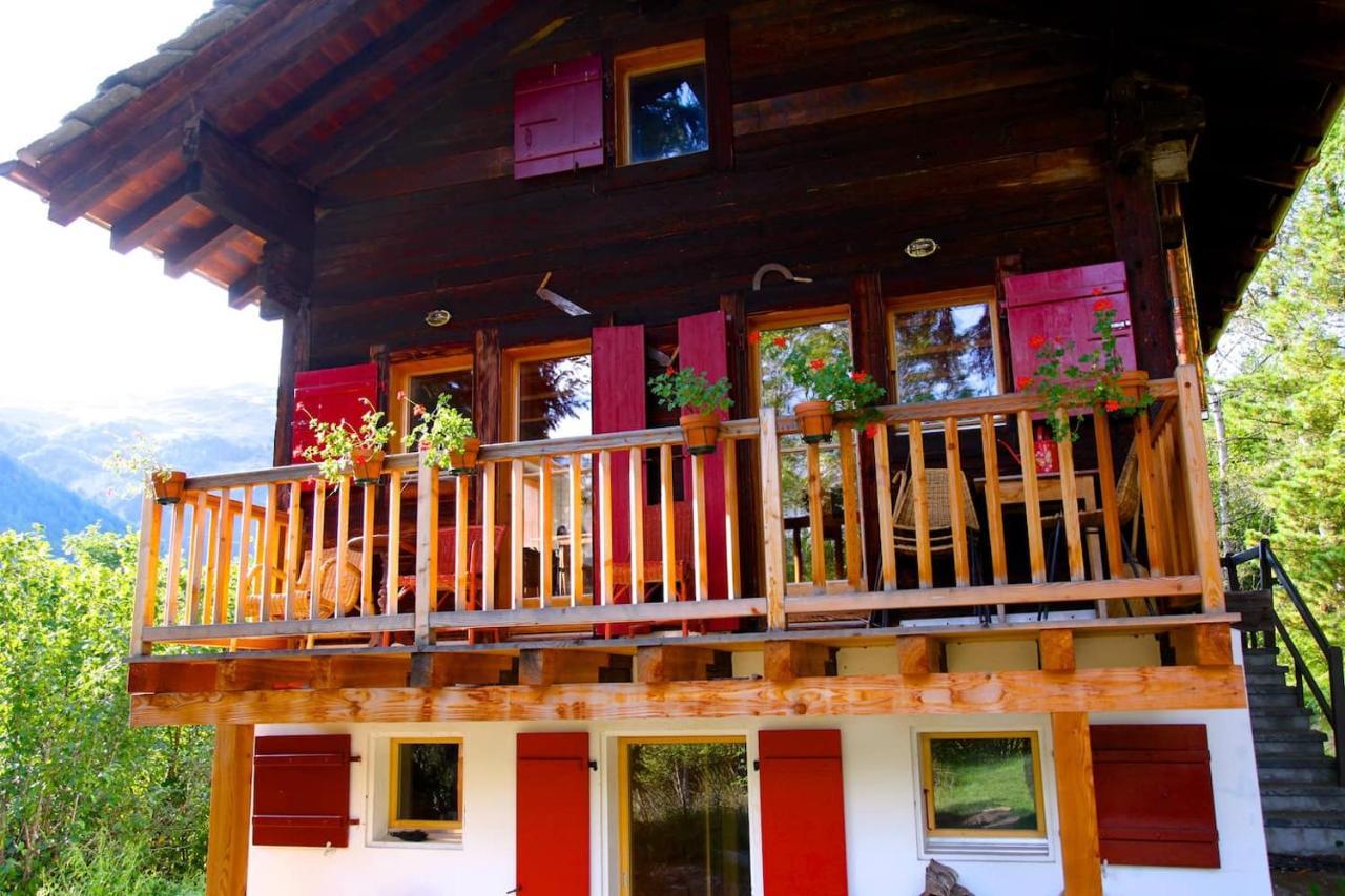 Idyllic Chalet In Evolene, With View On The Dent Blanche And The Mountains Appartement Buitenkant foto